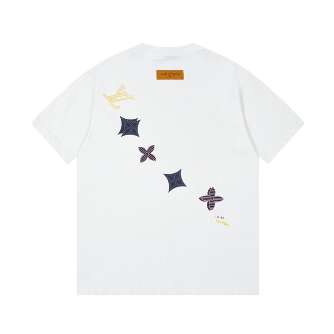 LV T-shirt White Yellow Monogram - Imagen 7