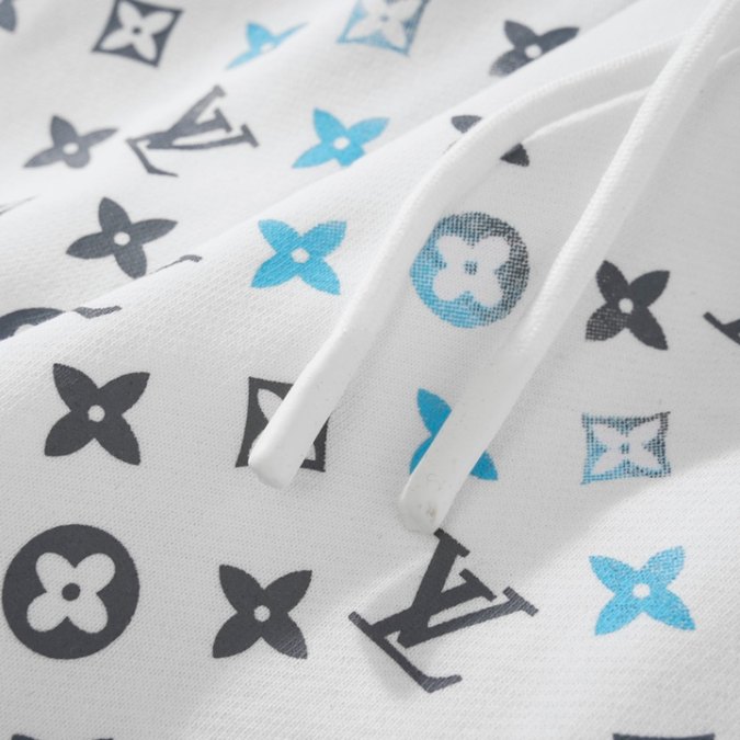 LV Shorts White Blue Monogram - Imagen 7