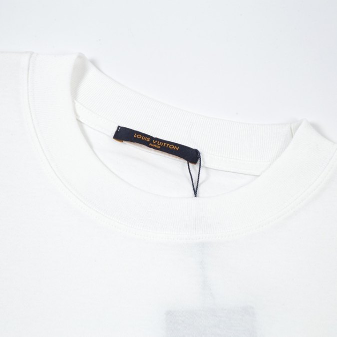 LV T-shirt White Yellow Monogram - Imagen 6