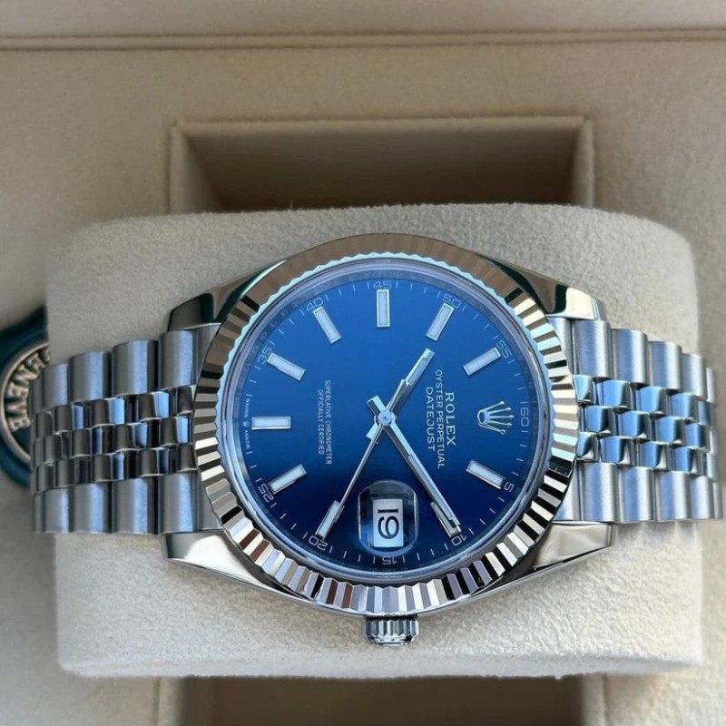 RLX Date Just Blue Stick Dial - Imagen 3
