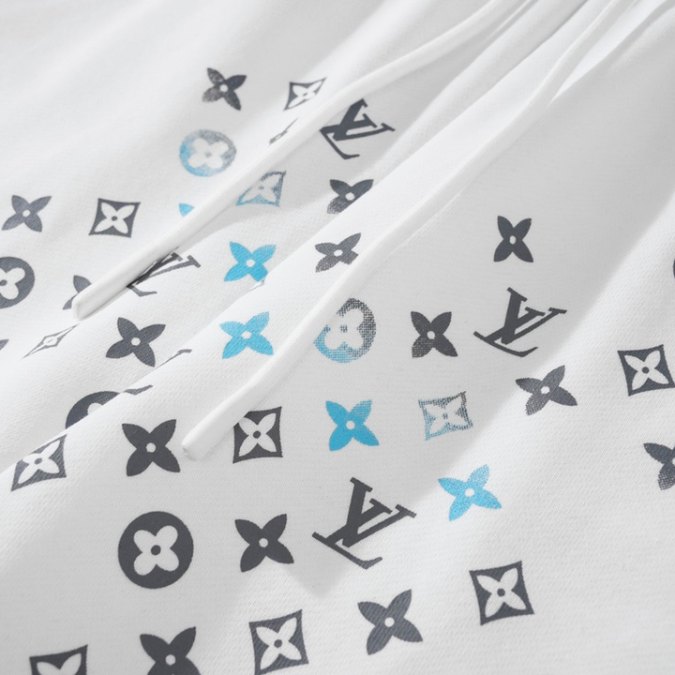 LV Shorts White Blue Monogram - Imagen 4