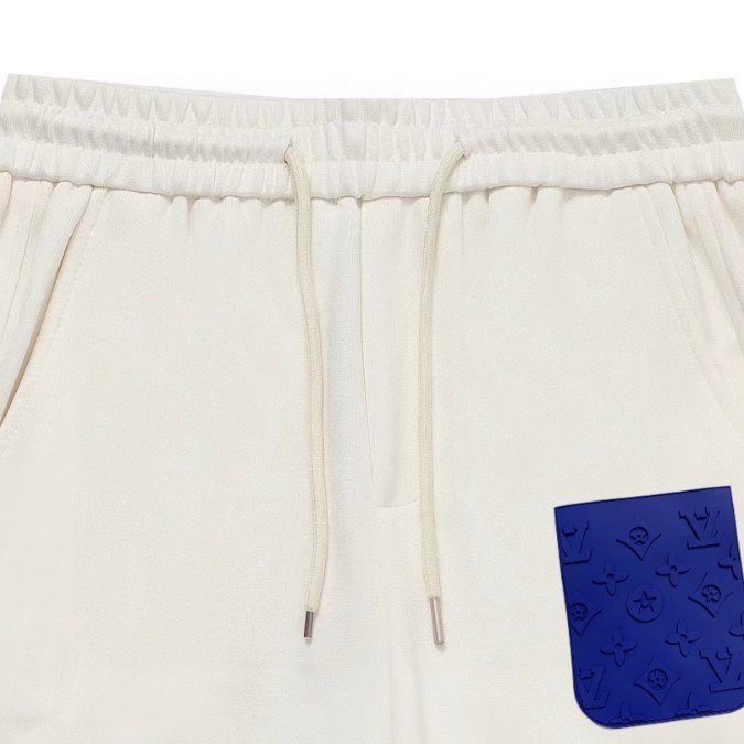 LV Shorts White Blue Pocket - Imagen 3