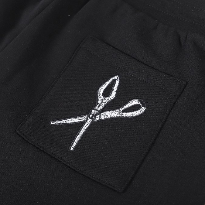 LV Shorts Black Embroidered Tools - Imagen 5