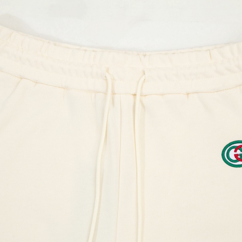GG Shorts Beige Monogram Trim - Imagen 5