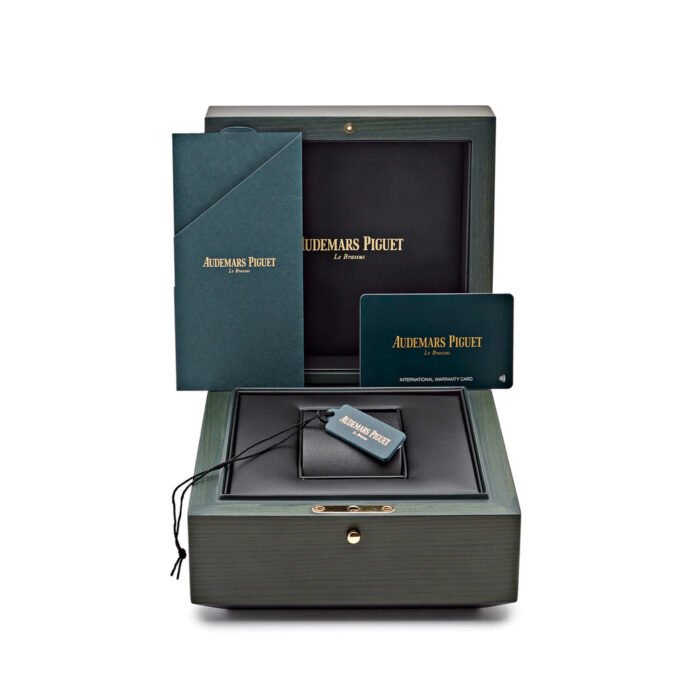 AP Royal Oak Selfwinding 15550BA.OO.1356BA.01 Yellow Gold Blue Turquoise Dial - Imagen 4