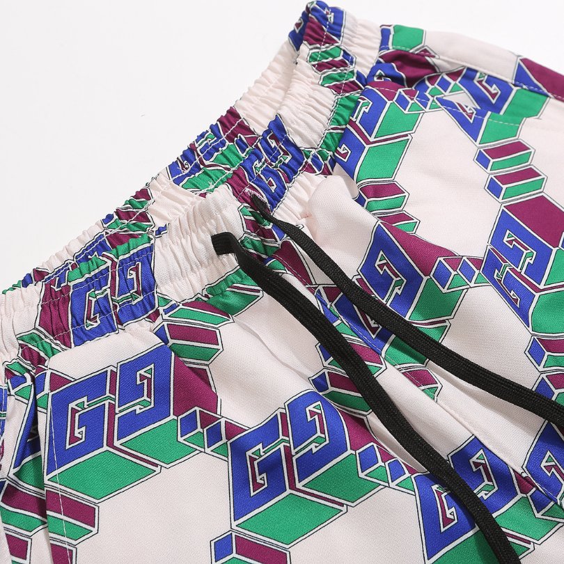 GG Shorts Multicolor GG Pattern Drawstring - Imagen 4
