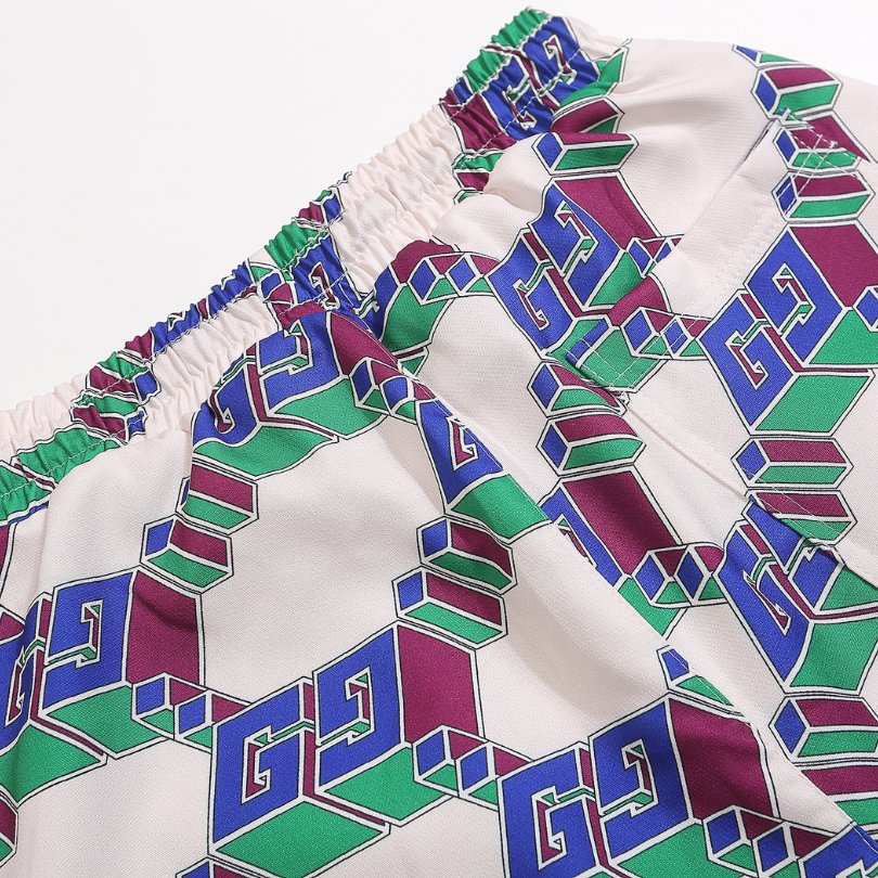 GG Shorts Multicolor GG Pattern Drawstring - Imagen 5