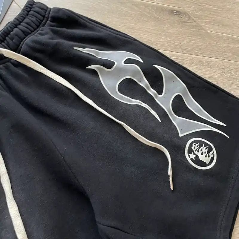 HLSTR Flame Shorts Black - Imagen 4