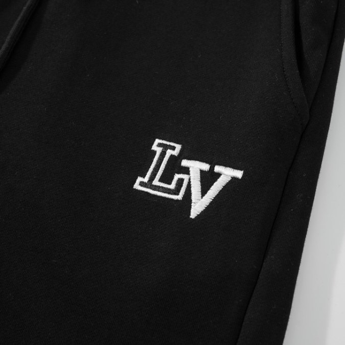 LV Shorts Black White Logo - Imagen 3