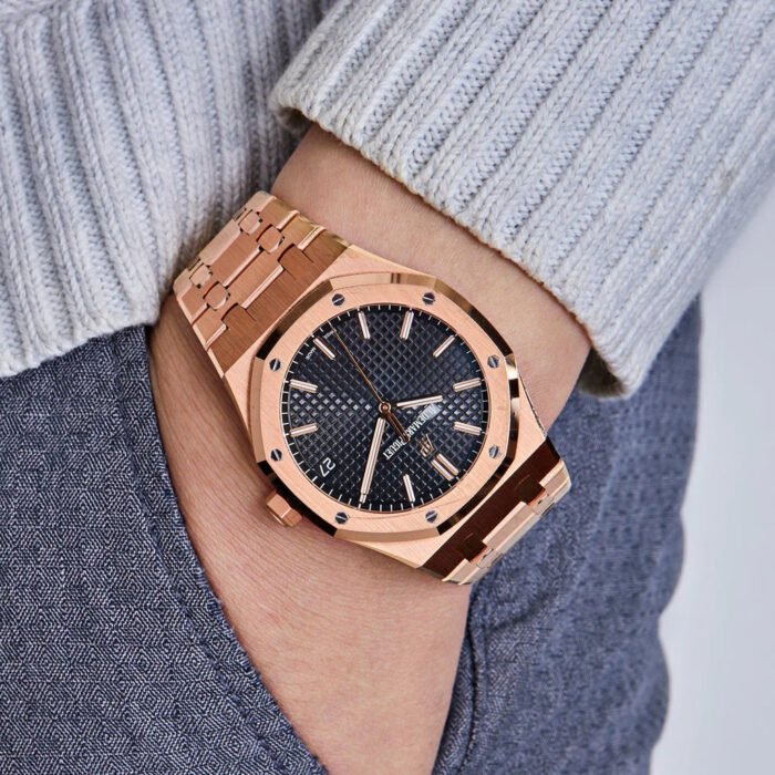 AP Royal Oak 15500OR.OO.1220OR.01 Selfwinding Rose Gold Black Dial - Imagen 4