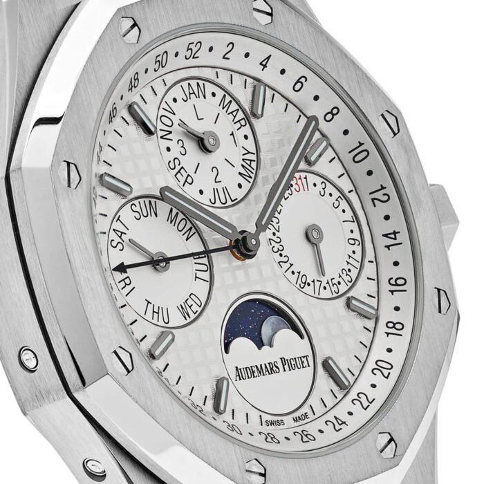 AP Royal Oak Perpetual Calendar 26574ST.OO.1220ST.01 Steel White Dial - Imagen 4