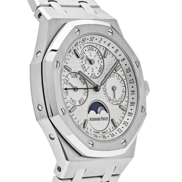 AP Royal Oak Perpetual Calendar 26574ST.OO.1220ST.01 Steel White Dial - Imagen 5
