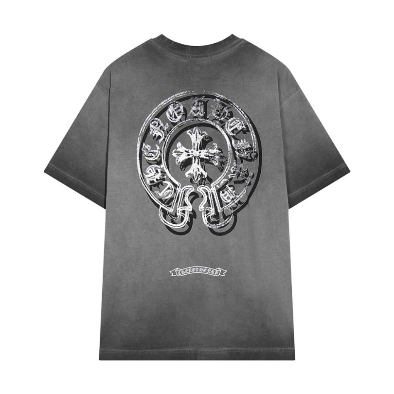 CHRM HRTS T-shirt Distressed Horseshoe Grey Logo - Imagen 2