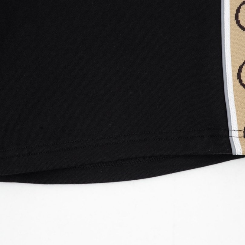 GG Shorts Monogram Trim Black - Imagen 7