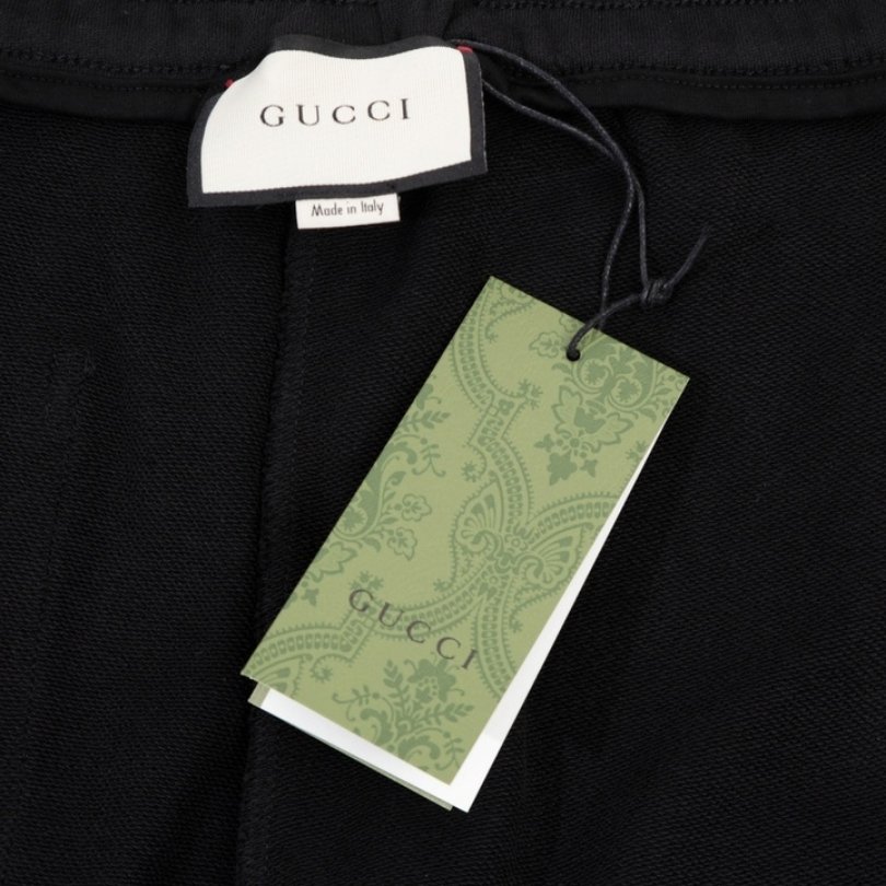 GG Shorts Monogram Trim Black - Imagen 9