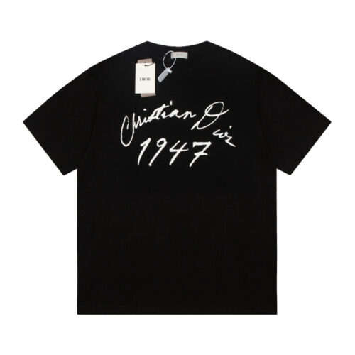 CD T-shirt Embossed Monogram Navy