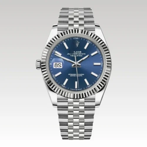 RLX Date Just Blue Stick Dial