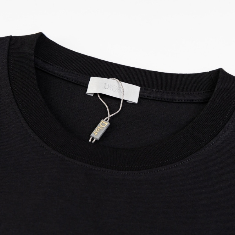 CD T-shirt Black Distressed Logo Couture - Imagen 8