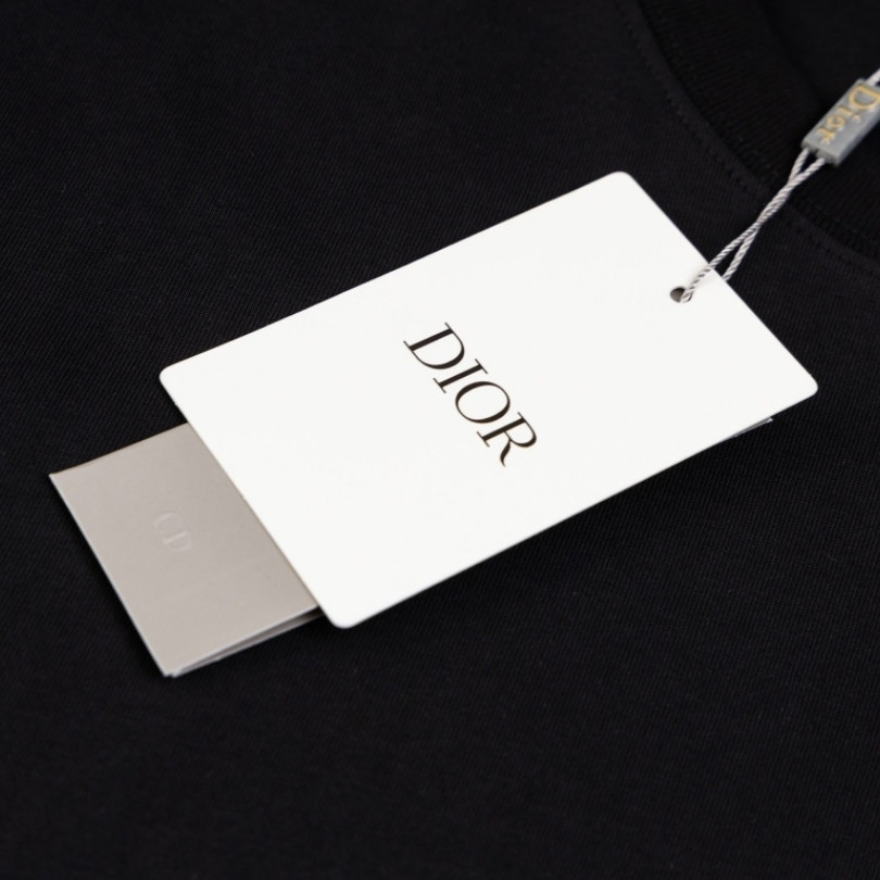 CD T-shirt Black Distressed Logo Couture - Imagen 9